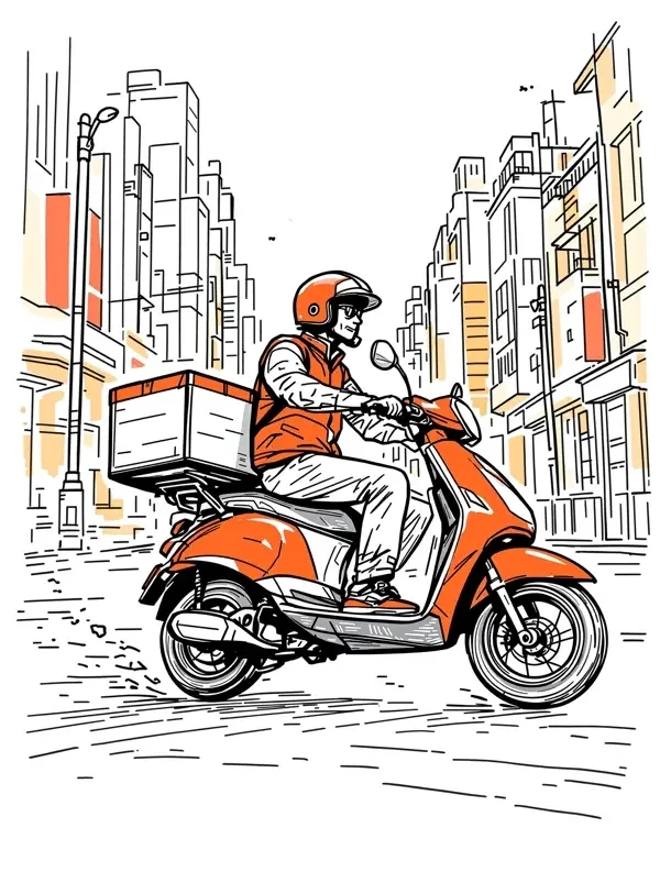 外卖小哥日常